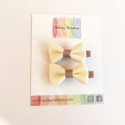 Elegant micro bows(cream)
