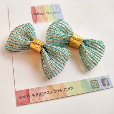Translucent clips(turquoise blue)
