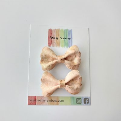 marble bows (peach)