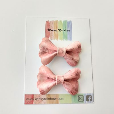 marble bows (pink)