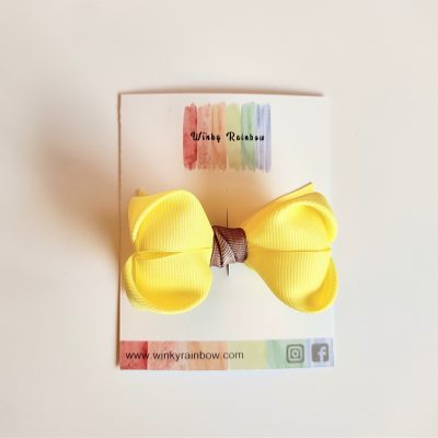 yellow heart bow