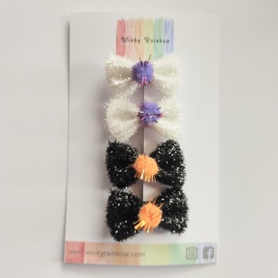 glitter fur bow